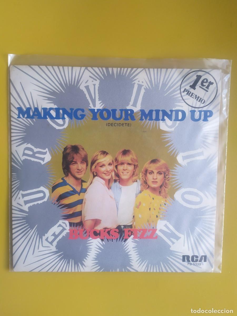 Discos de vinilo: Bucks Fizz - Making your mind up / Dont stop 1981 - Foto 1