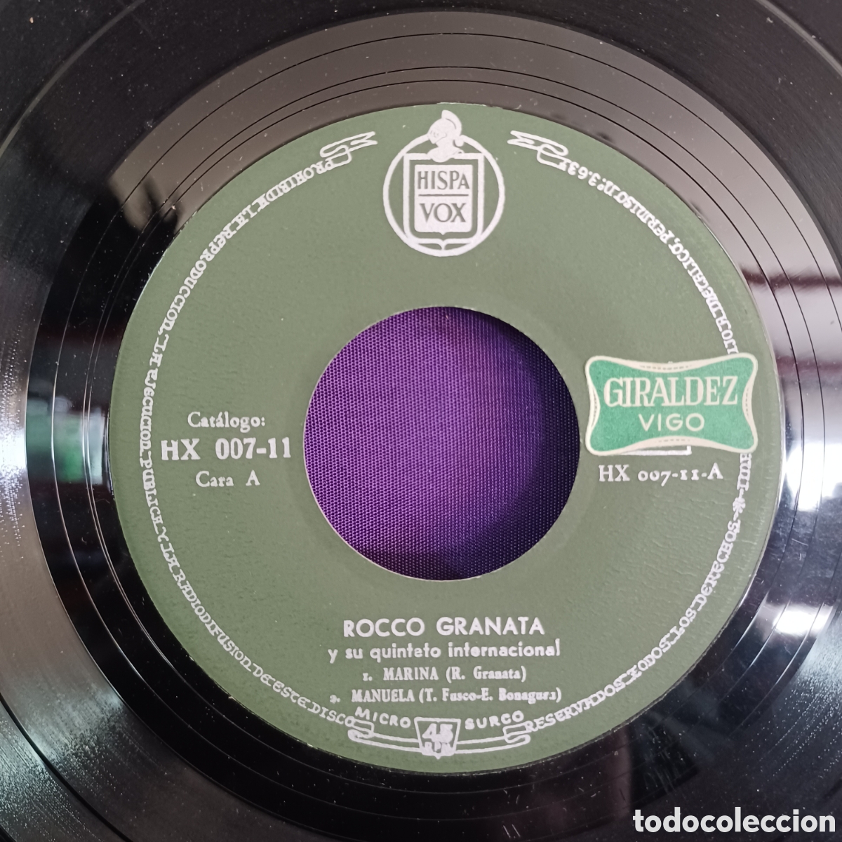 Discos de vinilo: ROCCO GRANATS - MARINA + 3 / HISPAVOX - Foto 3