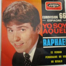 Discos de vinilo: RAPHAEL YO SOY AQUEL DISCO HECHO EN FRANCIA CANCIÒN DE EUROVISIÒN 1.966. Lote 395737874