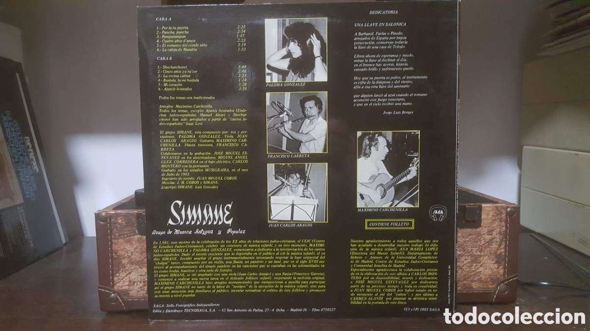 Discos de vinilo: VINILO DE SEFARAD A SAL&Oacute;NICA SIMANE SED-5.004 - Foto 2