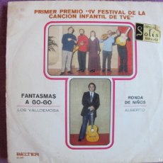 Discos de vinilo: IV FESTIVAL DE LA CANCION INFANTIL DE TVE (PRIMER PREMIO) LOS VALLDEMOSA, ALBERTO. Lote 395787269
