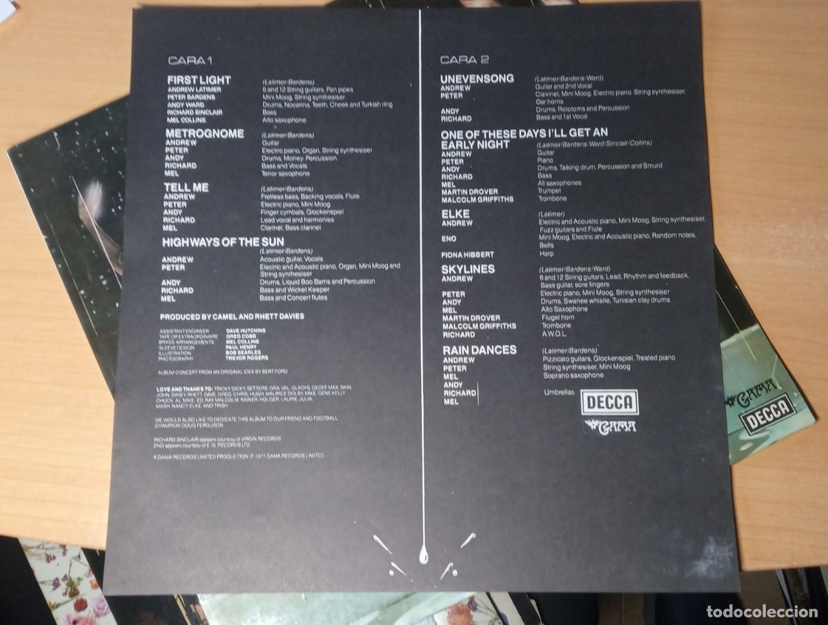 Discos de vinilo: LP &rdquo;Rain dances&rdquo; Camel - Foto 3