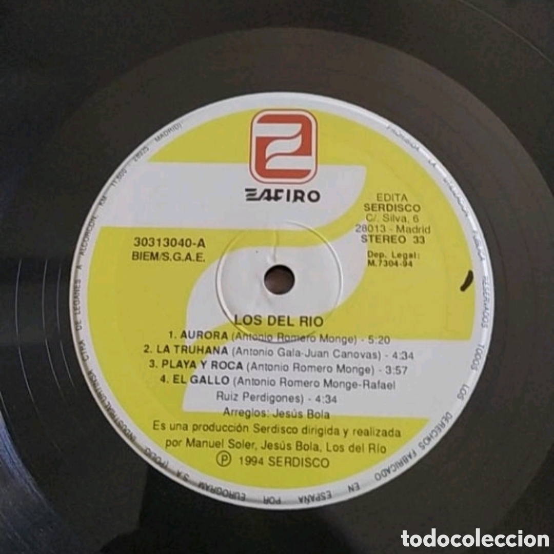 Discos de vinilo: Lp Los del Rio. El Gallo de Aurora - Foto 3