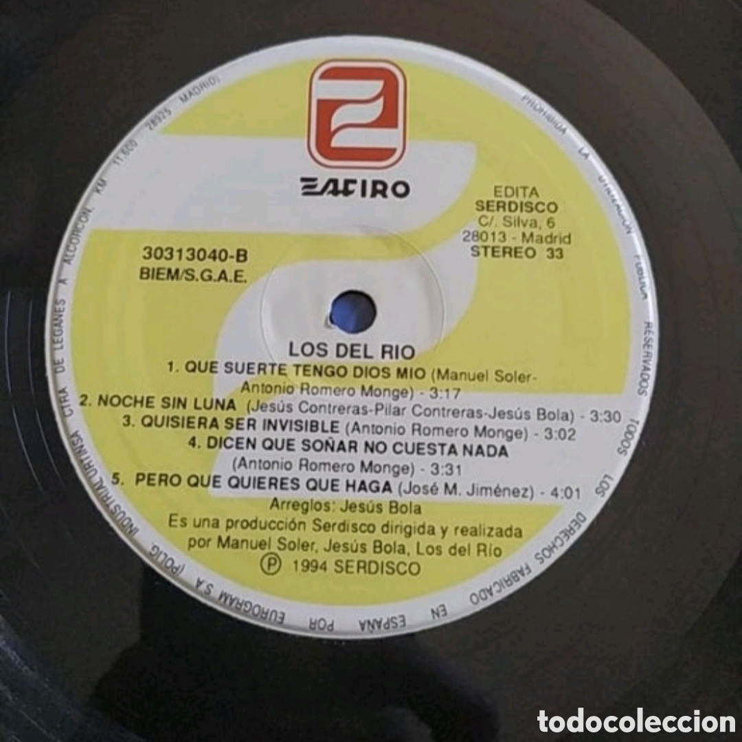 Discos de vinilo: Lp Los del Rio. El Gallo de Aurora - Foto 4