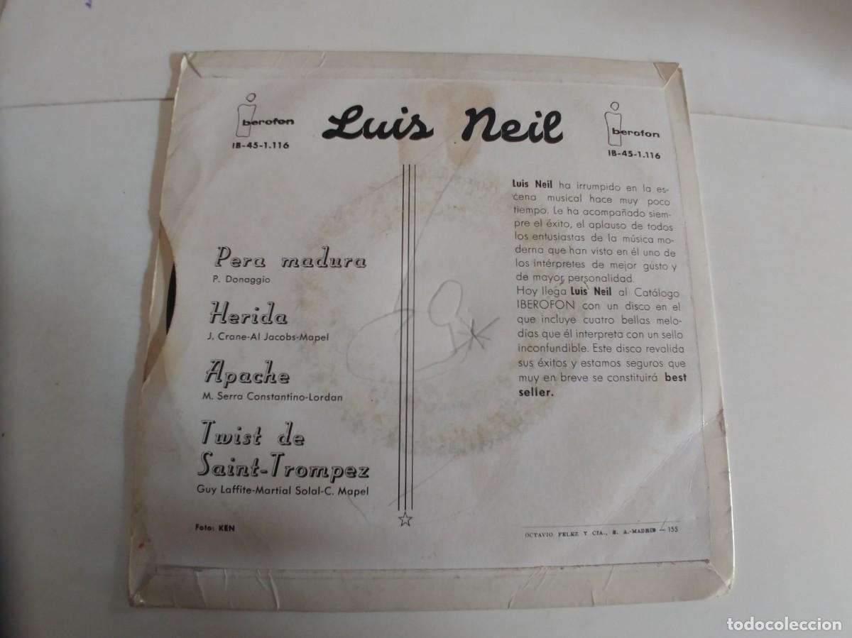 Discos de vinilo: LUIS NEIL-EP PERA MADURA +3 - Foto 2