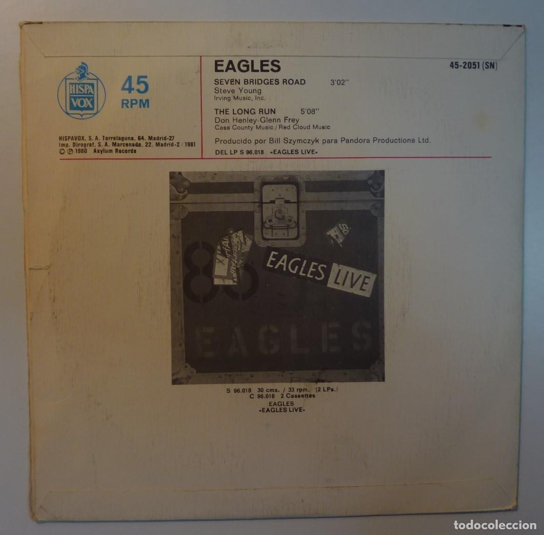 Discos de vinilo: EAGLES // SEVEN BRIDGES ROAD // 1981 // SINGLE - Foto 2