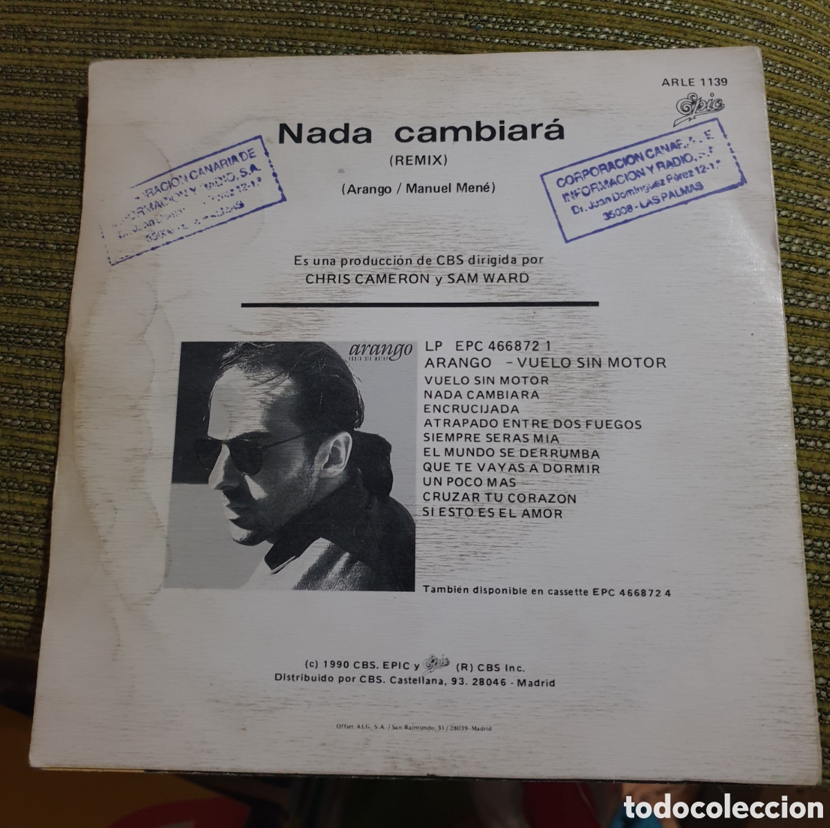 Discos de vinilo: Arango - nada cambiar&aacute; - Foto 2