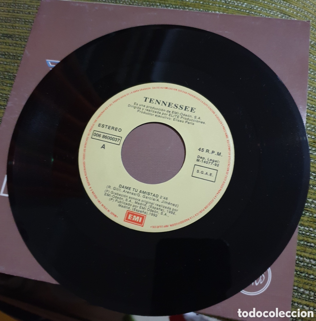Discos de vinilo: Tennessee - dame tu amistad - Foto 2