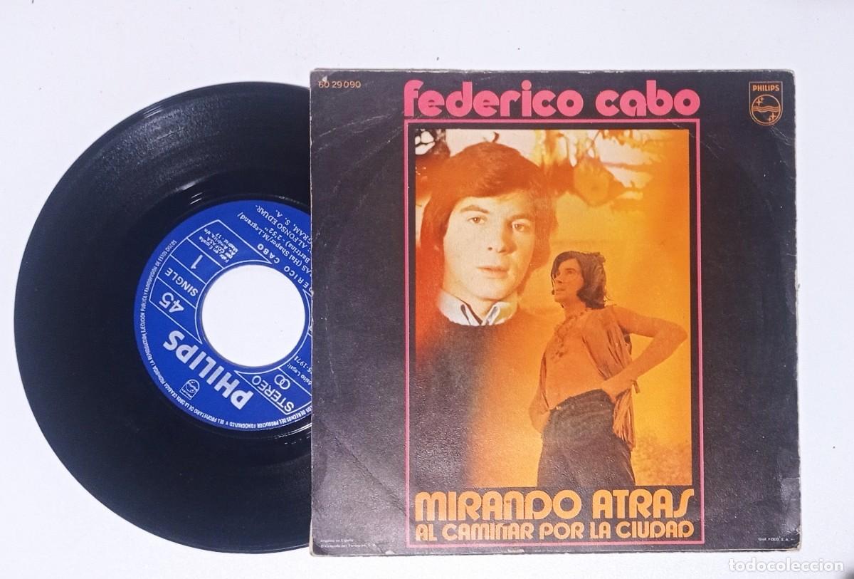 Discos de vinilo: FEDERICO CABO, MIRANDO ATR&Aacute;S - SINGLE DE VINILO - Foto 2