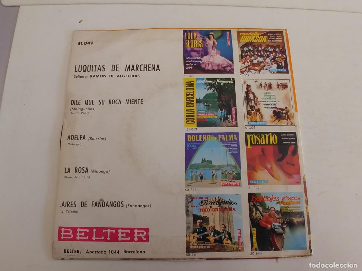 Discos de vinilo: LUQUITAS DE MARCHENA-EP LA ROSA +3 - Foto 2