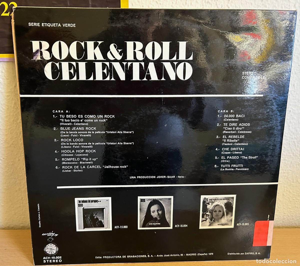 Discos de vinilo: Celentano* &lrm;&ndash; Rock & Roll. Estado. Vg / Vg. 1973 - Foto 2