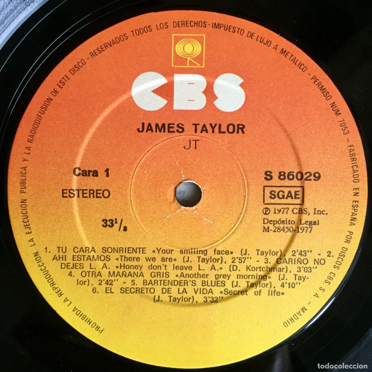 Discos de vinilo: JAMES TAYLOR : JT [CBS - ESP 1977] LP/COMP - Foto 3