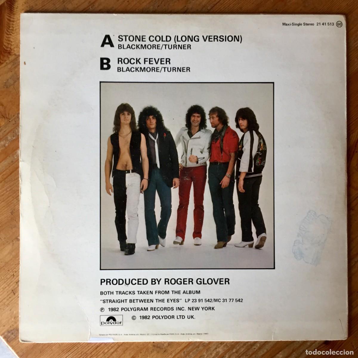 Discos de vinilo: RAINBOW : STONE COLD [POLYDOR - ESP 1982] 12&rdquo; - Foto 2