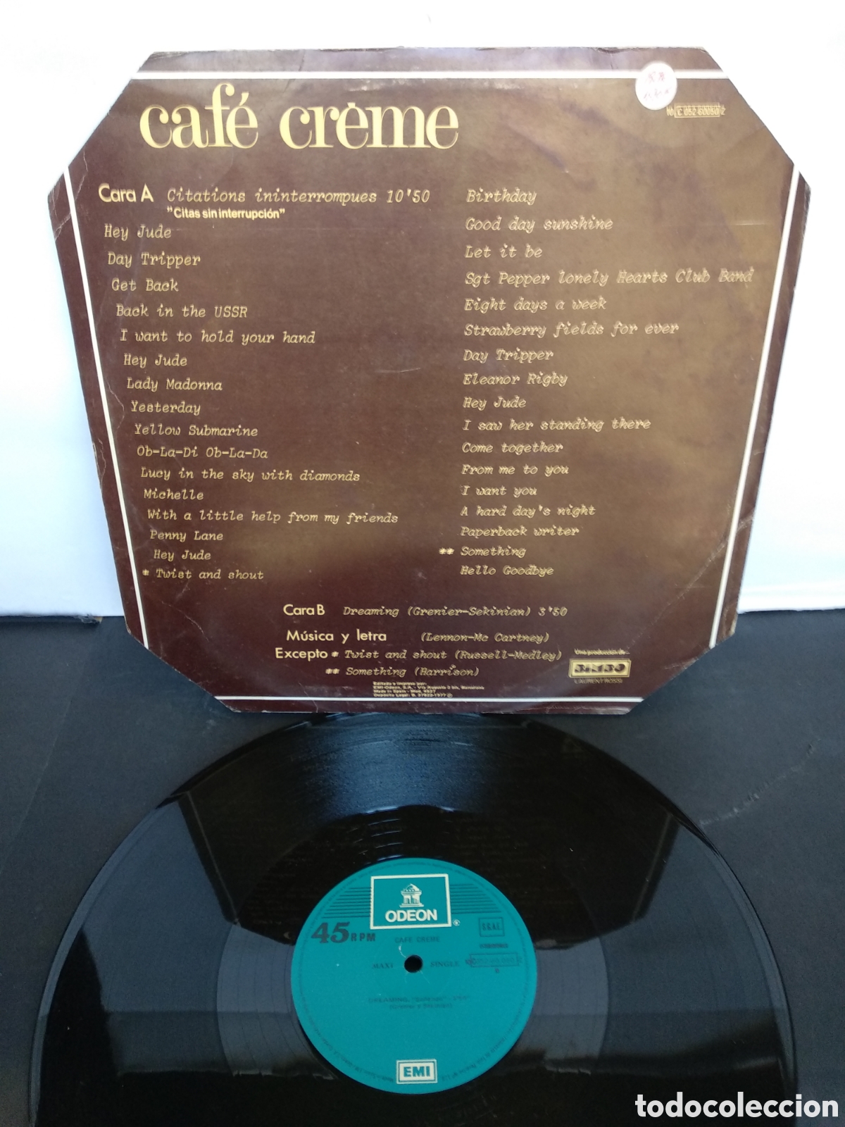 Discos de vinilo: *CAFE CREME, SPAIN, ODEON, 1977, J.1 - Foto 2