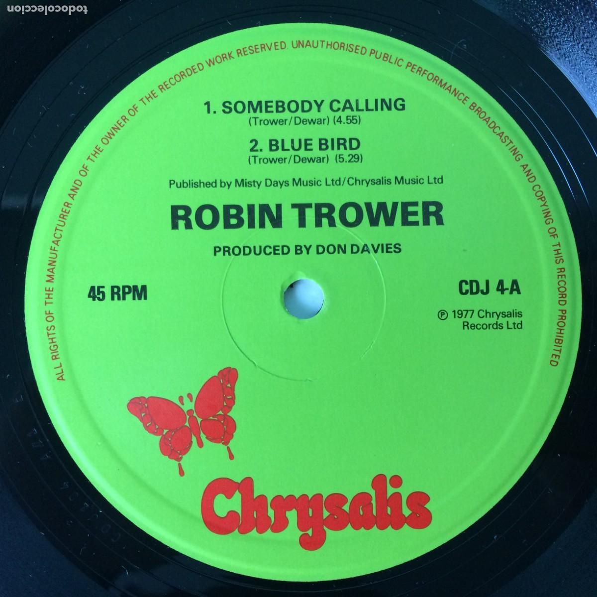Discos de vinilo: Robin Trower &lrm;&ndash; Robin Trower , UK 1977 Chrysalis Maxi - Foto 3