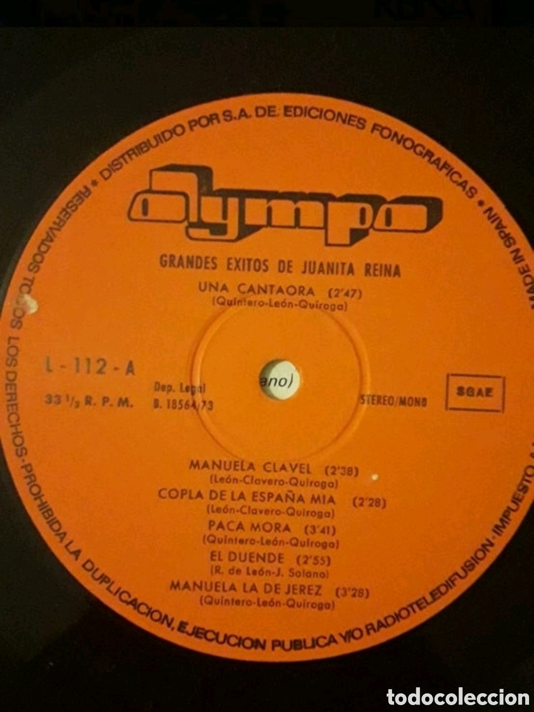 Discos de vinilo: Lp &Eacute;xitos de Juanita Reina - Foto 3
