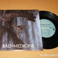 Discos de vinilo: BON JOVI - BAD MEDICINE - SINGLE - 1988. Lote 396061369