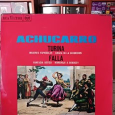 Discos de vinilo: JOAQUIN ACHUCARRO (TAURINA - FALLA (LP RCA 1966)