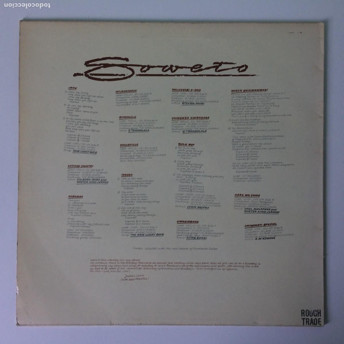 Discos de vinilo: Various &lrm;&ndash; Soweto , Germany 1982 Zensor - Foto 2