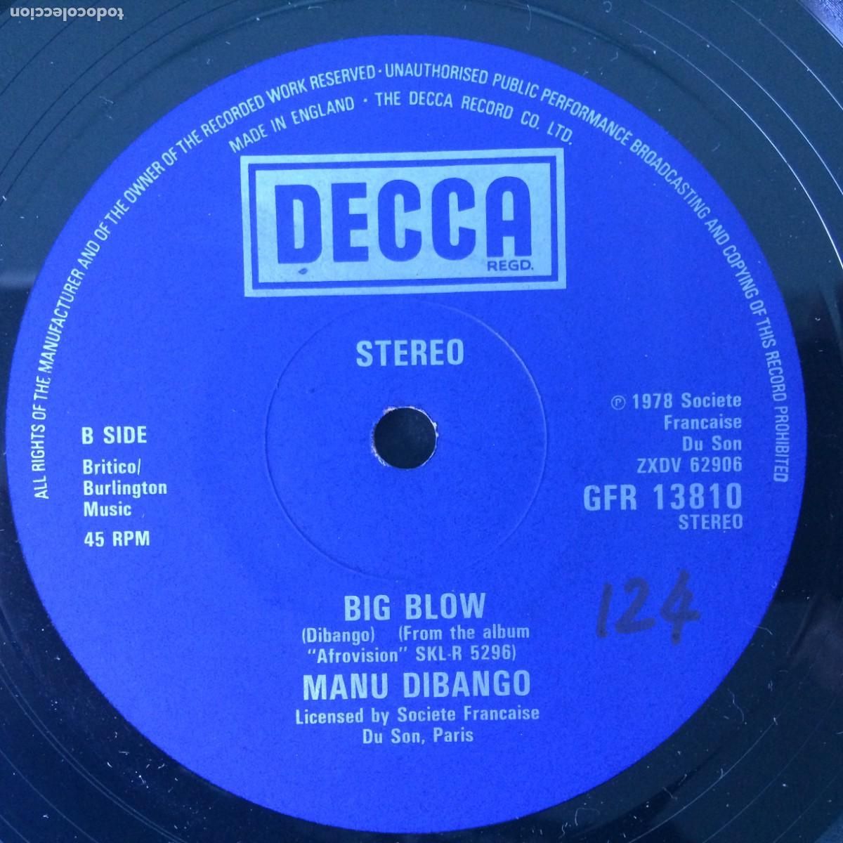 Discos de vinilo: Manu Dibango &lrm;&ndash; Sun Explosion , UK 1978 Decca Maxi - Foto 4