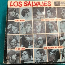 Discos de vinilo: LOS SALVAJES ‎– TODO NEGRO. 1966. SELLO: REGAL ‎– SEDL 19.522 FORMATO:7”. BUEN ESTADO. VG+ / VG+. Lote 396093304