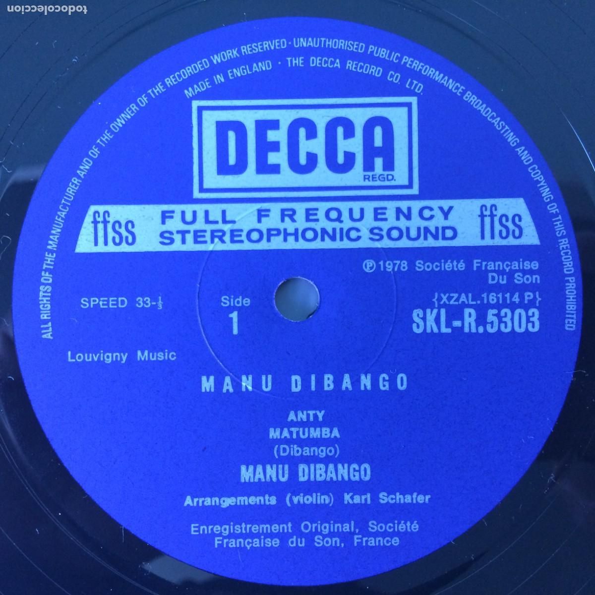 Discos de vinilo: Manu Dibango &lrm;&ndash; Sun Explosion , UK 1978 Decca - Foto 3
