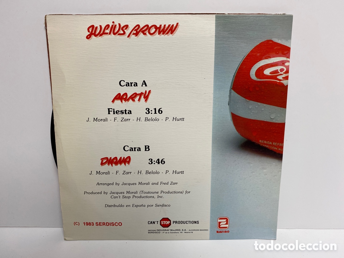 Discos de vinilo: Julius Brown - Party = Fiesta ( 7&rdquo;, Single) - Foto 2