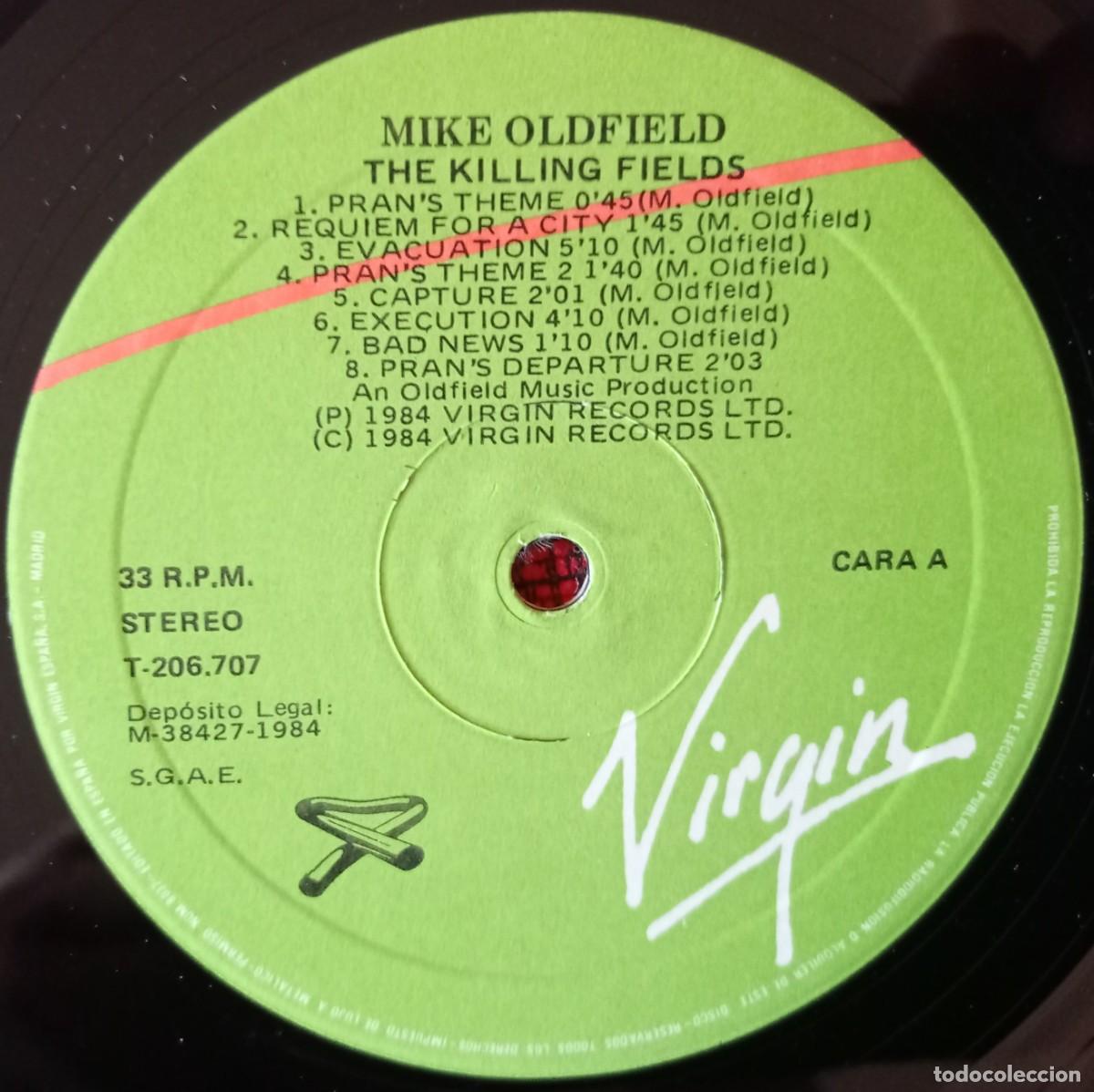 Discos de vinilo: MIKE OLDFIELD ** The Killing Fields ** VINILO LP ORIGINAL 1984 - Foto 3