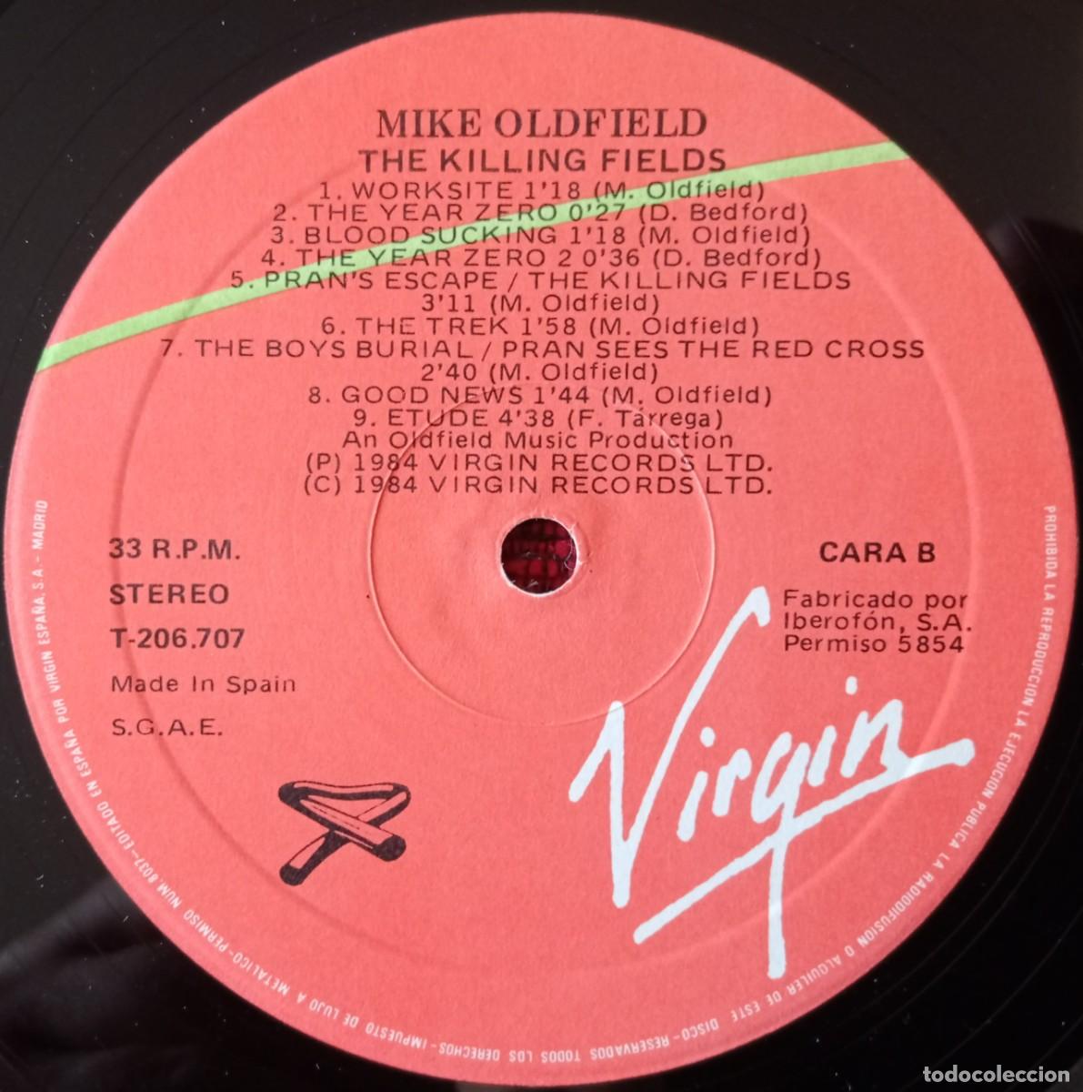 Discos de vinilo: MIKE OLDFIELD ** The Killing Fields ** VINILO LP ORIGINAL 1984 - Foto 4