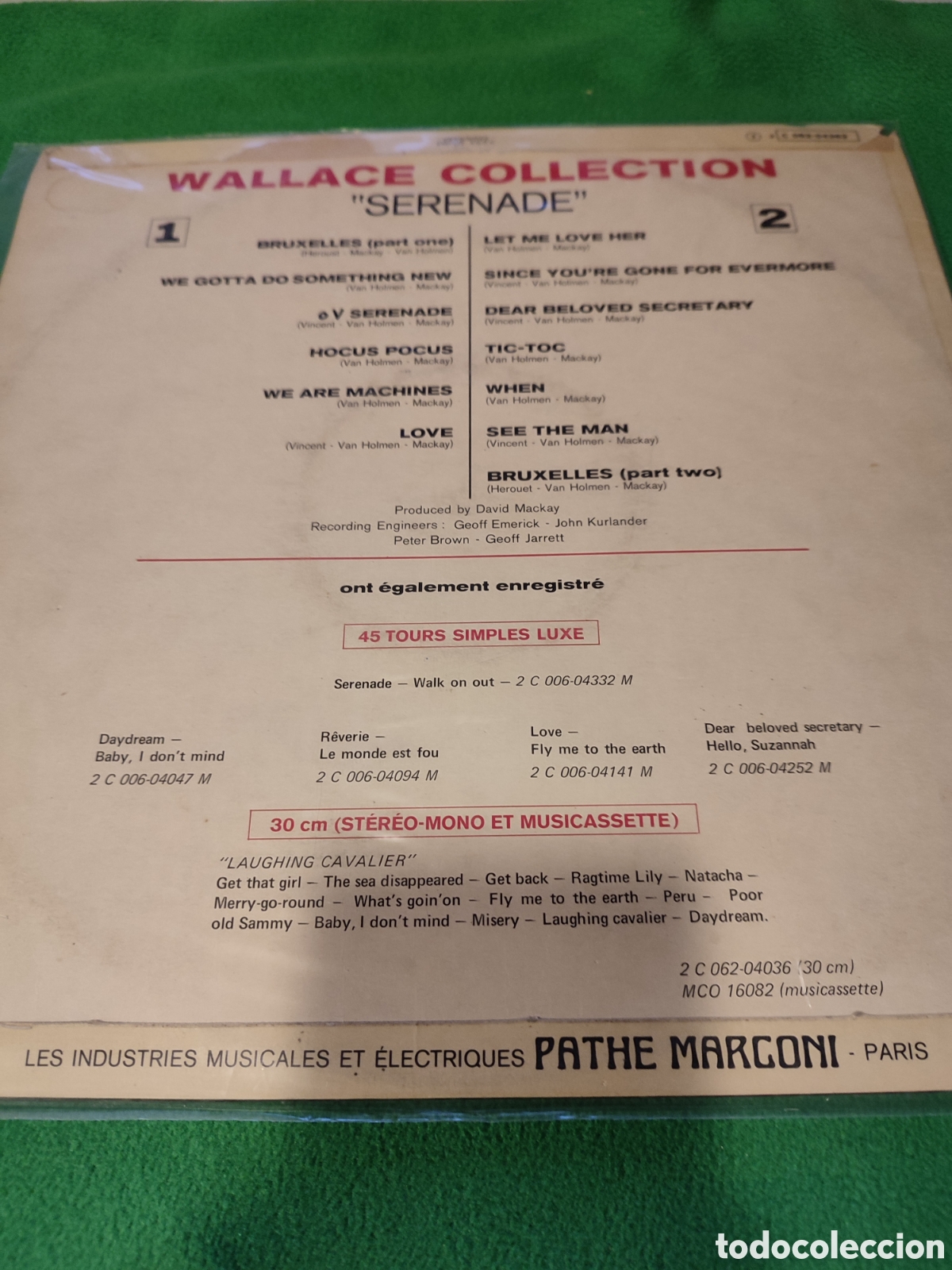 Discos de vinilo: Wallace Collection - Serenade - Foto 2