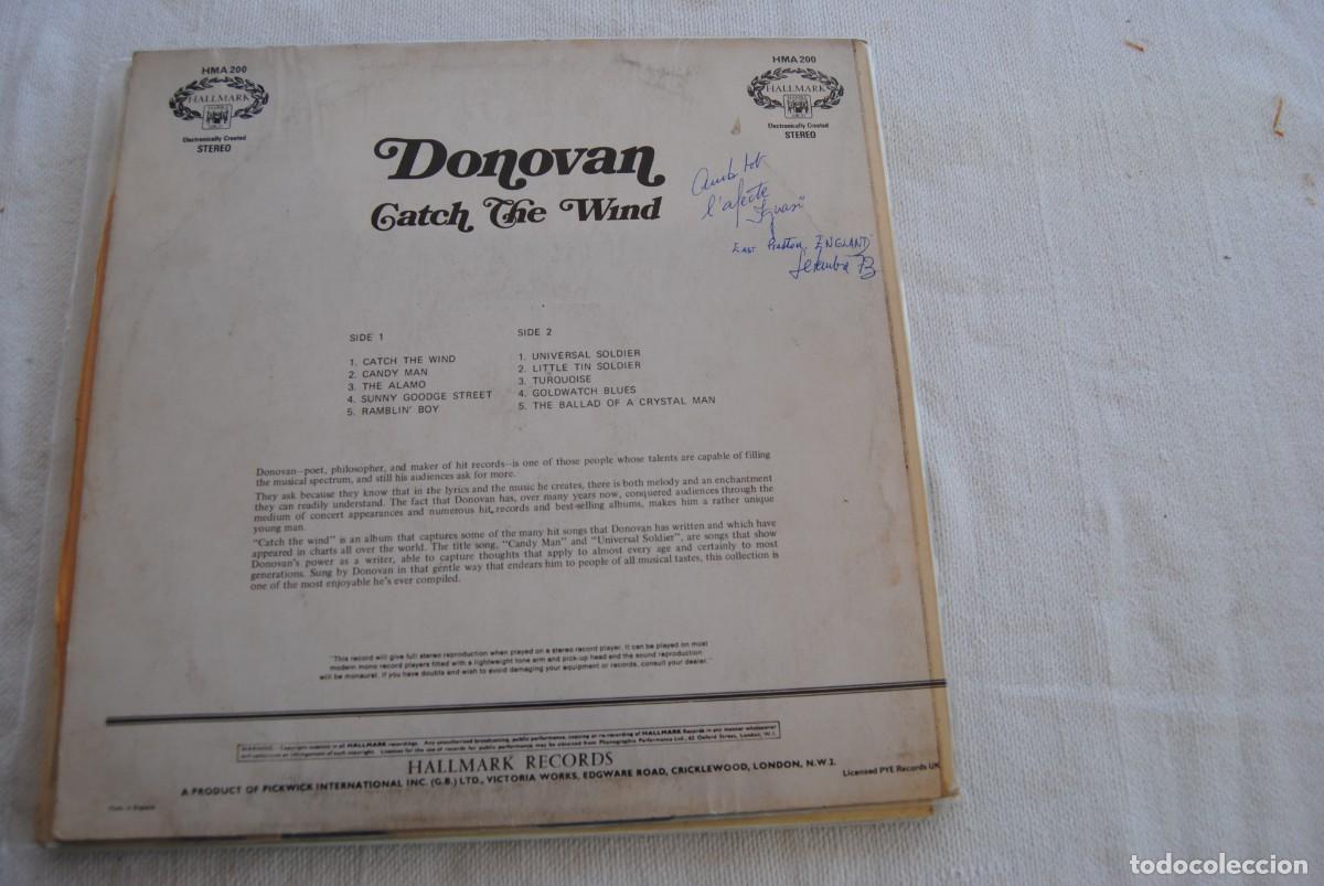 Discos de vinilo: 15.- Donovan . Catch the wind. hallmark. lp. england - Foto 2
