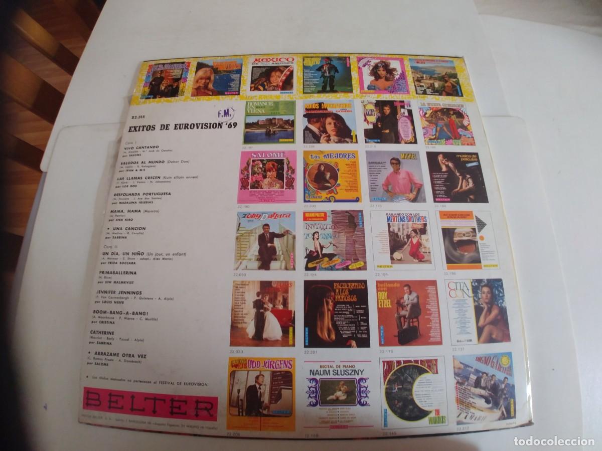 Discos de vinilo: EXITOS DE EUROVISION 69-LP VARIOS - Foto 2