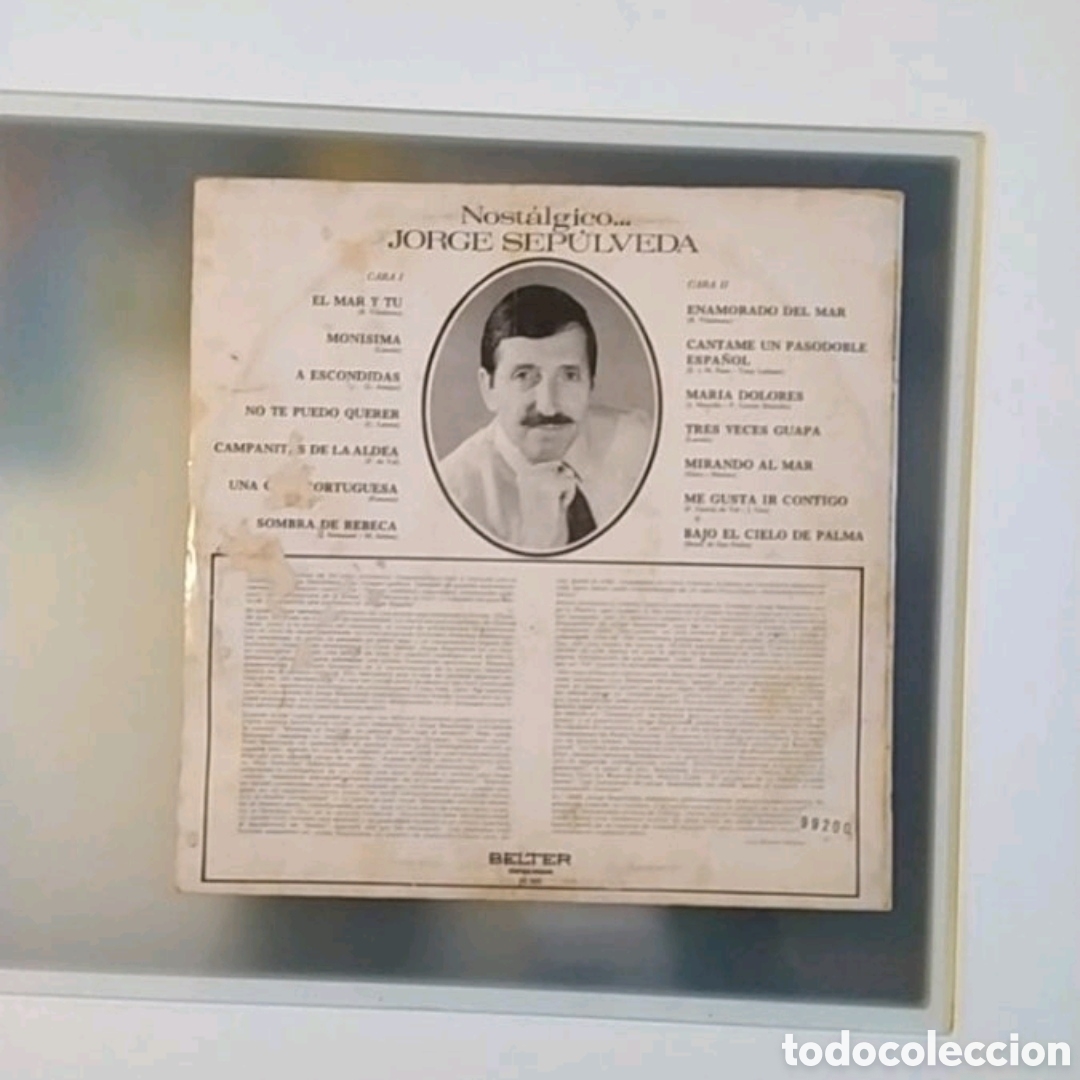 Discos de vinilo: Lp Jorge Sep&uacute;lveda. Nost&aacute;lgico vol. 1 - Foto 2