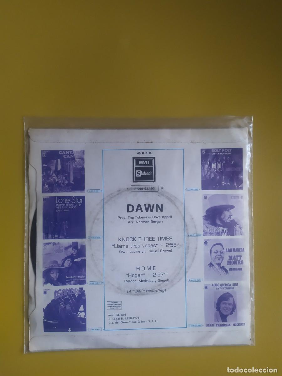 Discos de vinilo: Dawn - Knock three times / Home 1971 - Foto 2