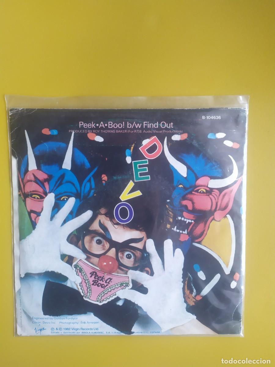 Discos de vinilo: Devo - Peek-a-Boo! / Find out 1982 - Foto 2