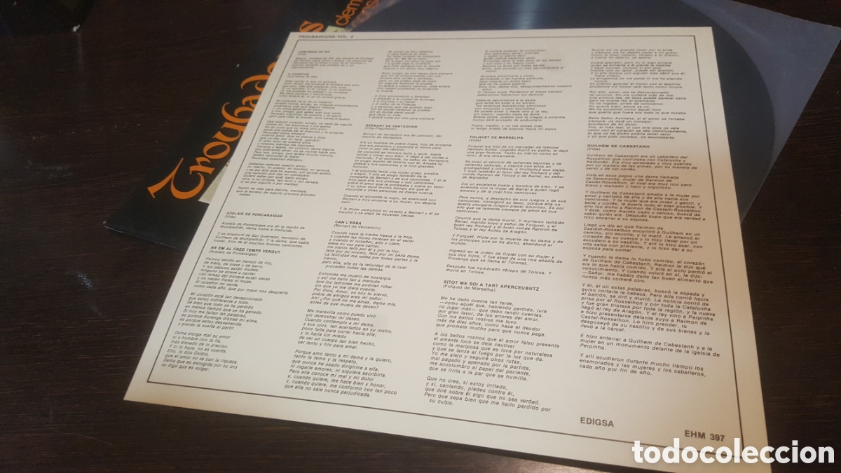 Discos de vinilo: VINILO TROBADOURS CLEMENIC CONOSRT VOL.2 EHM 397 - Foto 4
