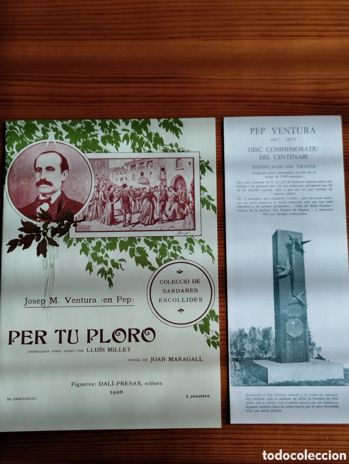 Discos de vinilo: LP Pep Ventura Sardanes - Foto 2