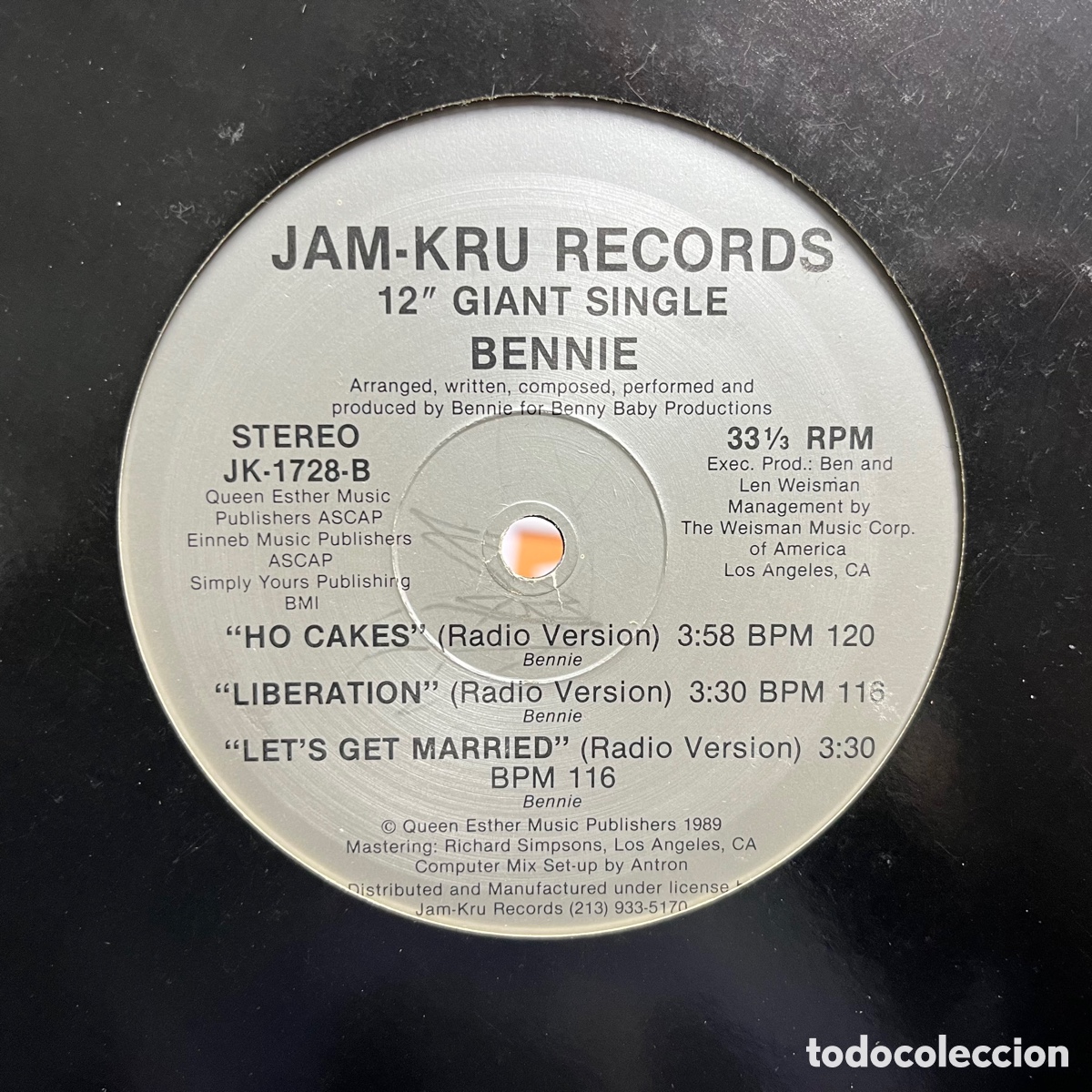 Discos de vinilo: Bennie - Ho Cakes (12&rdquo;, Single) - Foto 2