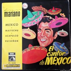 Discos de vinilo: LUIS MARIANO - EL CANTOR DE MEXICO -, EP, MEXICO + 3, AÑO 1958, LA VOZ DE SU AMO. Lote 396589439