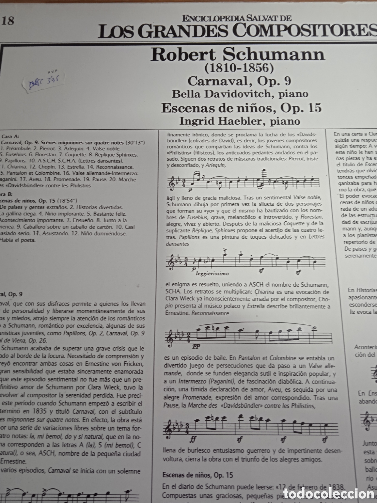 Discos de vinilo: Robert schumann - carnaval - Foto 2