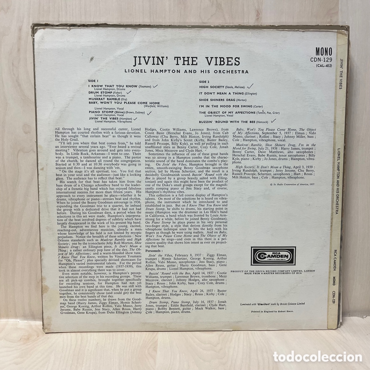 Discos de vinilo: Lionel Hampton - Jivin The Vibes (LP, Comp) - Foto 2