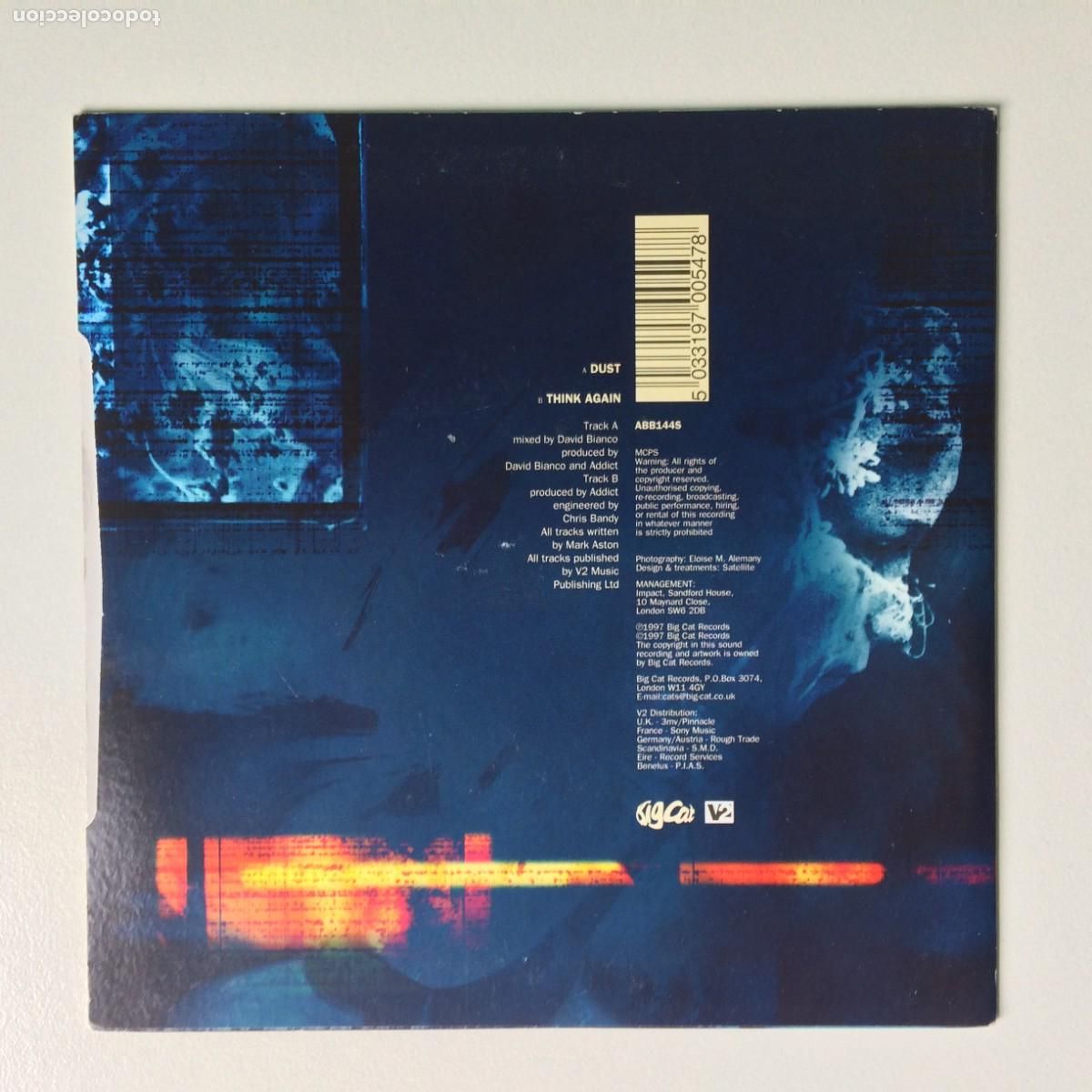 Discos de vinilo: Addict &lrm;&ndash; Dust / Think Again , UK 1997 Big Cat - Foto 2