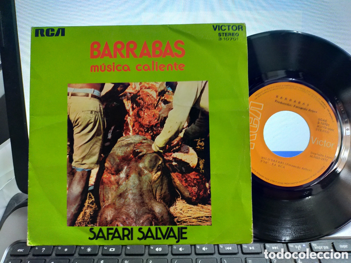 Discos de vinilo: Barrab&aacute;s single safari salvaje 1972 - Foto 1