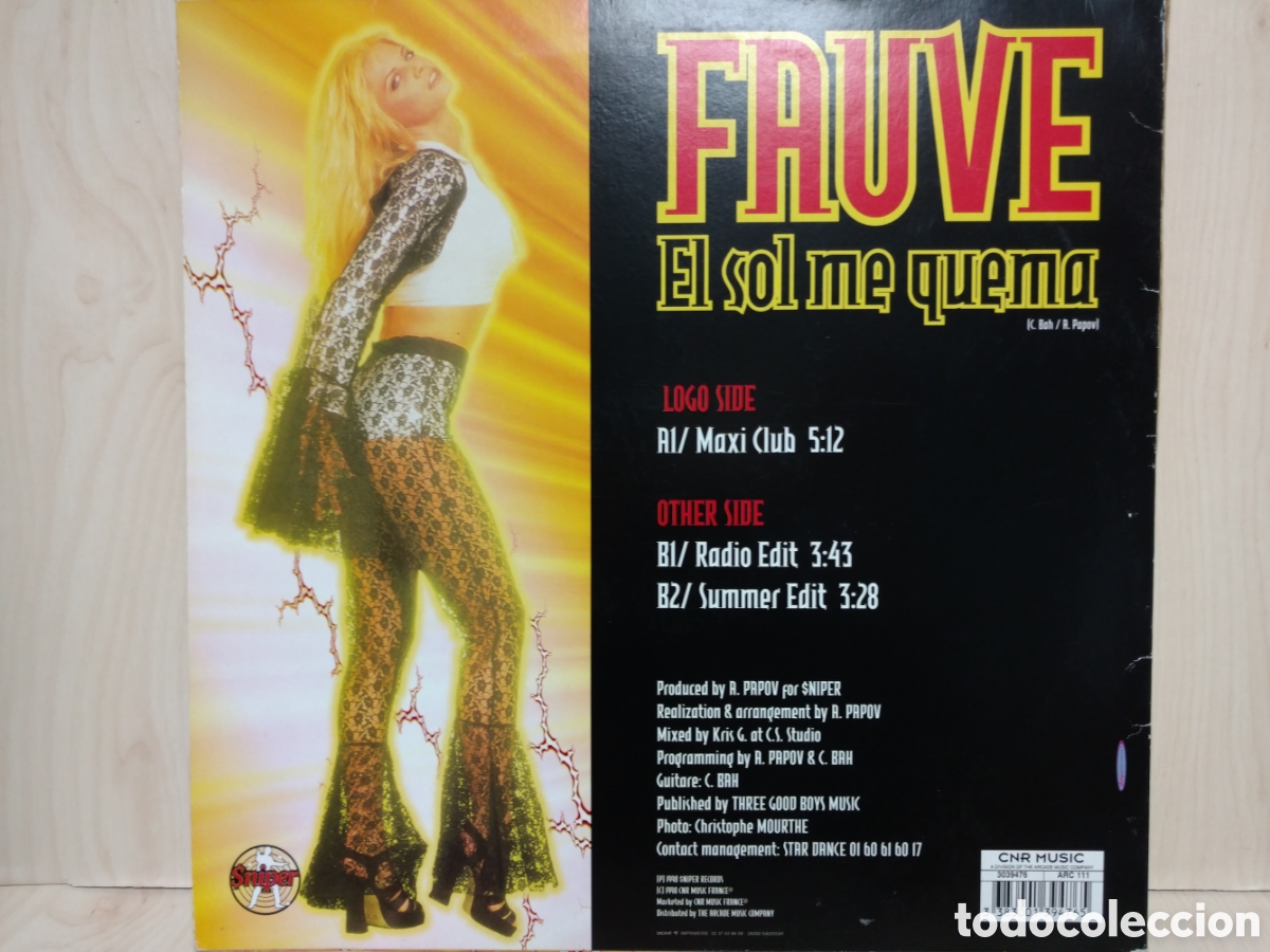Discos de vinilo: Fauve - El Sol Me Quema (12&rdquo;, Maxi) - Foto 2