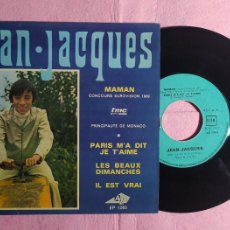 Discos de vinilo: 7” JEAN-JACQUES - MAMAN - DISC'AZ AZ 1263 - PORTUGAL - EUROVISION 1969 - EP (EX+/EX+). Lote 397174719