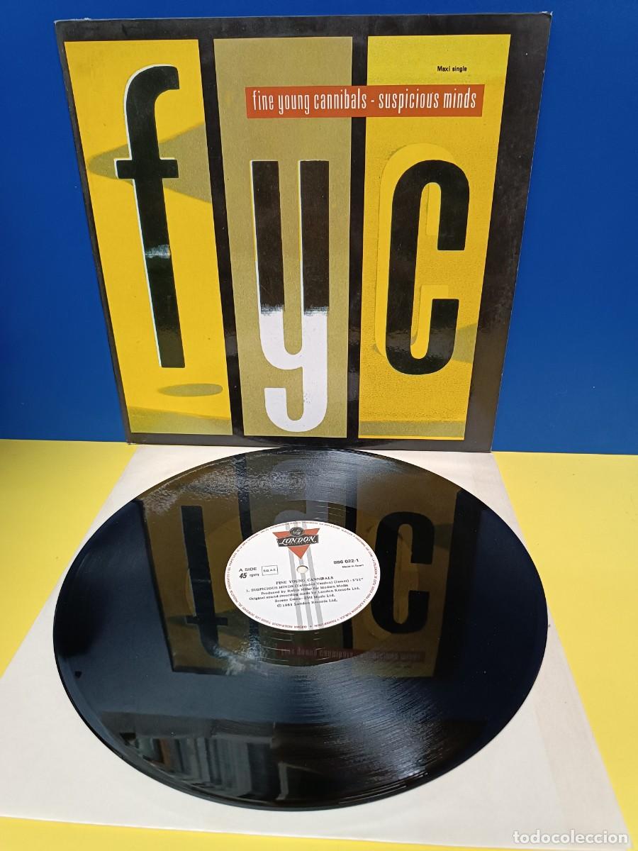 Discos de vinilo: DISCO DE VINILO - FINE YOUNG CANNIBALS - SUSPICIOUS MINDS - MAXI SINGLE - Foto 1