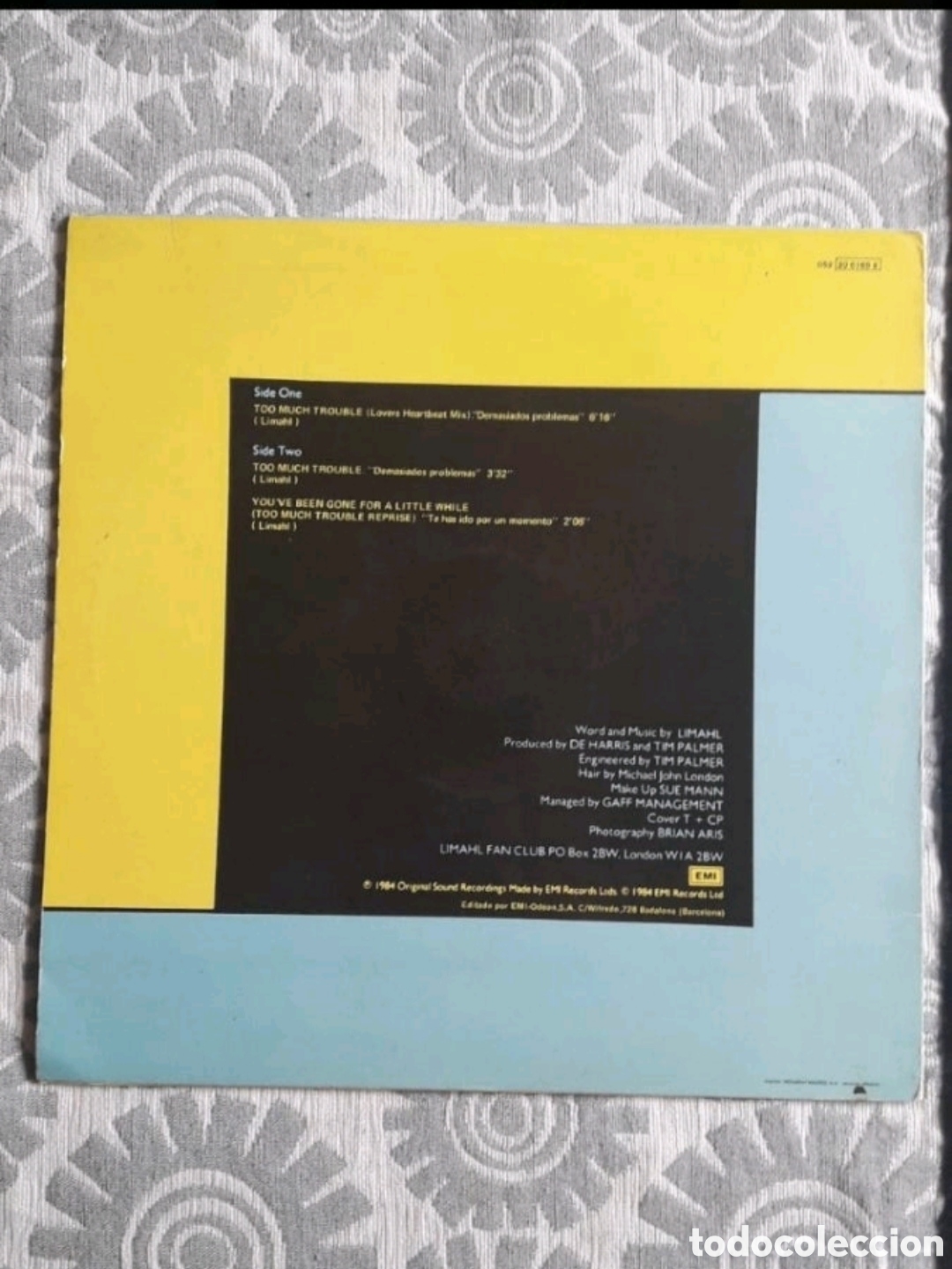 Discos de vinilo: Maxi single Limahl. Too Much Trouble - Foto 2