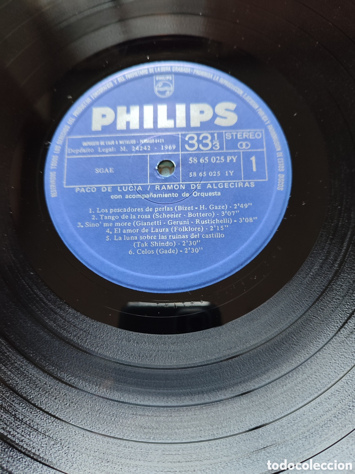 Discos de vinilo: Paco de Luc&iacute;a y Ram&oacute;n de Algeciras - Same - Foto 3