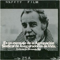Discos de vinilo: FERNANDO REY - ES UN MENSAJE DE LA AGRUPACION SINDICAL DE ASEGURADORES DE VIDA - FLEXI SPAIN 1975. Lote 397465149
