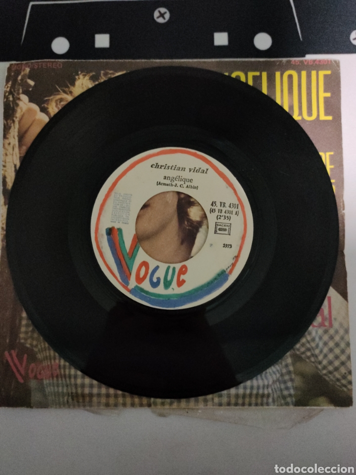 Discos de vinilo: DISCO DE VINILO - SINGLE - CHRISTIAN VIDAL - ANGELIQUE - Foto 2